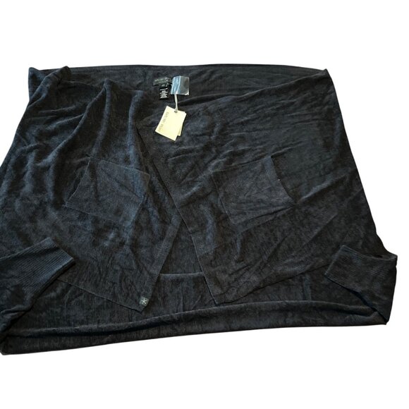 Barefoot Dreams Cozychic Ultra Lite Black Blanket Wrap Soft Loungewear S-M NWT - Picture 5 of 6
